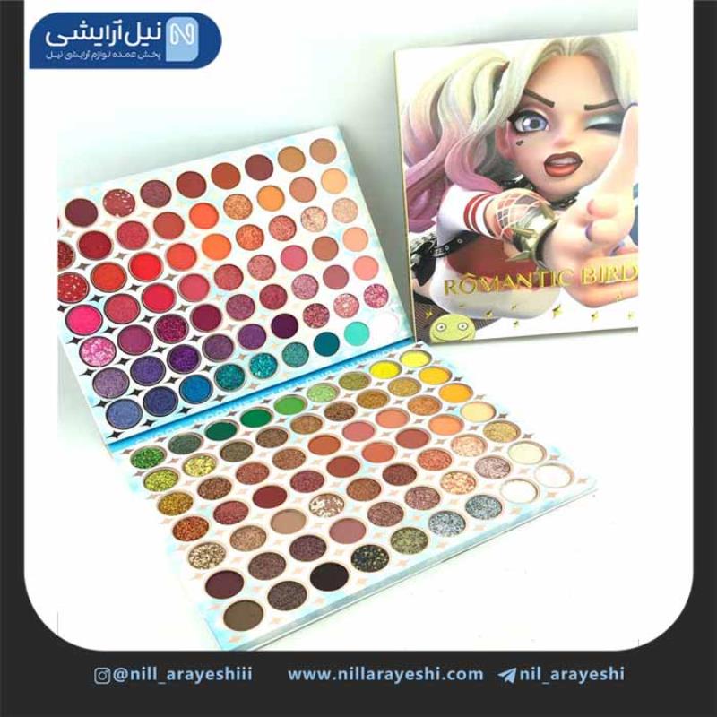 پالت سایه کتابی ۱۲۶ رنگ رومانتیک برد کد rb8071
