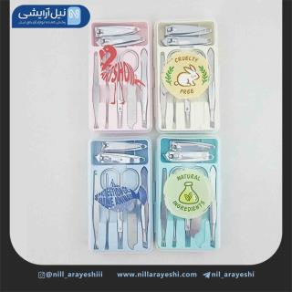 ست مانیکور فانتزی جعبه شفاف