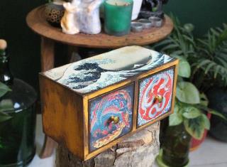 جعبه چوبی دکوپاژ