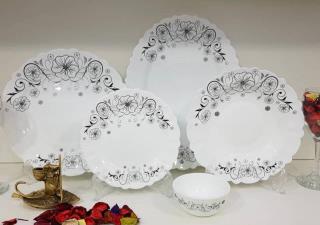 سرویس25 پارچه ارکوپال مقصود ایروپال مدل استیما مشکی