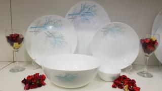 سرویس 26 پارچه ارکوپال مقصود مدل شادو فیروزه