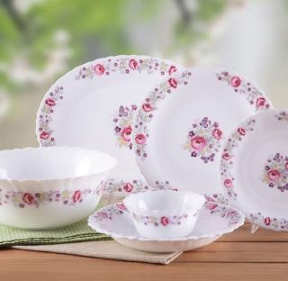 سرویس غذاخوری 28 پارچه گرد گل دنیز 230 پارس اپال