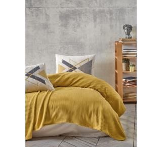 ست روتختی پیکه کاتن باکس مدل Bond طرح Trigon رنگ Hardal