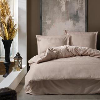 ست کاور ساتن کاتن باکس Elegant رنگ Bej دو نفره 4 تکه