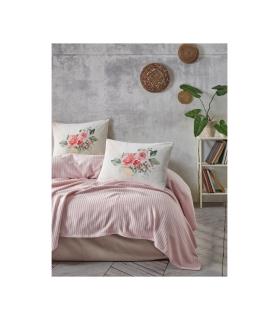 ست رو تختی پیکه کاتن باکس مدل Bond طرح Rosanna رنگ Pembe