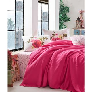 ست روتختی پیکه کاتن باکس مدل Garden طرح Rose رنگ Fusya