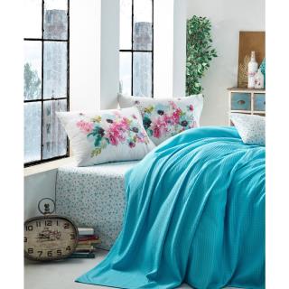 ست روتختی پیکه کاتن باکس مدل Garden طرح Jasmina رنگ Turkurz