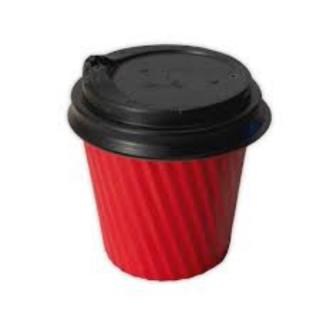 لیوان کاغذی دو جداره ۱۲۰ سی سی با درب (بسته ۵۰۰ تایی)