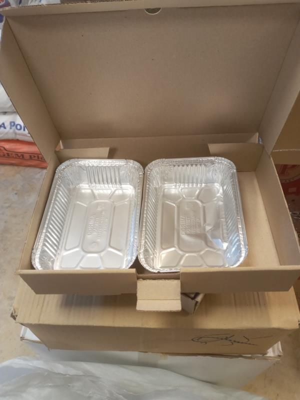 جعبه غذا دو پرسی (بسته ۱۰۰ تایی)