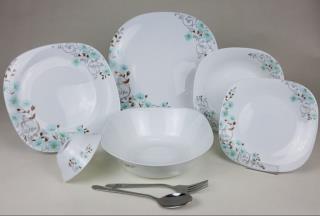 سرویس آرکوپال مربع ۲۶پارچه طرح لاریس سبز