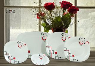 سرویس غذاخوری 25 پارچه طرح اسکوئر کد 380