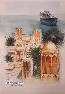 نقاشی آبرنگ کد OM22