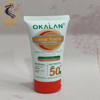 کرم ضد آفتاب اوکالان اصل حاوی کلاژن 50 میل OKALAN SPF 50