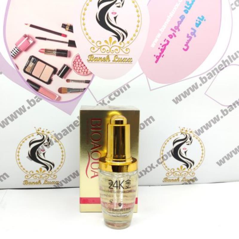 سرم جوانساز صورت طلا 24 عیار بیوآکوا 150 گرم Bioaqua 24k Gold