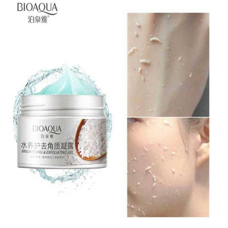 ژل کرم روشن کننده و لایه بردار برنج بیوآکوا Exfoliating rice