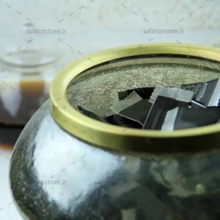 شکلات خوری شیشه ترک برنجی