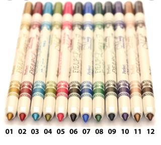 مداد چشم رنگی مارک mn (12 عددی)
