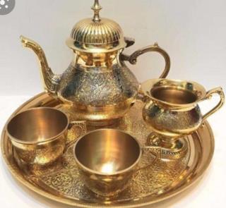 سرویس قهوه خوری برنجی هندی