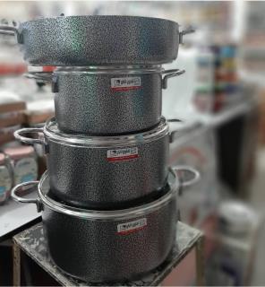 سرویس قابلمه ۷ پارچه تفلون تابان با پوشش گرانیت