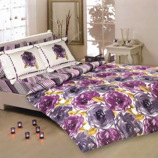 ست لحاف روتختی دونفره 4 تکه ملرز طرح آدرینا Adrina ساتن