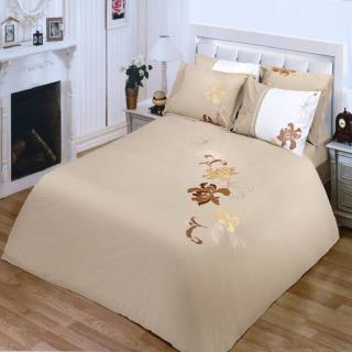 ست لحاف کاور دونفره 7 تکه گلدوزی طرح یاسمین فیلی رانفرس