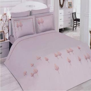 ست لحاف کاور دونفره 7 تکه گلدوزی طرح کاج بنفش روشن رانفرس