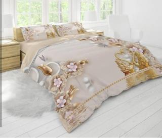 روتختی های تک و دونفره طرح گل و قوی طلایی