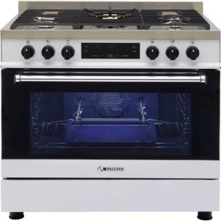اجاق گاز 5 شعله فر دار سفید والنتینو دیجیتال SGC5-6112N