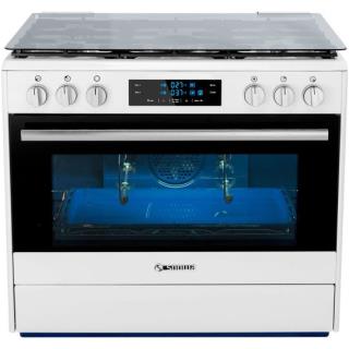 اجاق گاز 5 شعله فردار سفید فول آدرینا مدل SGC5-3122N