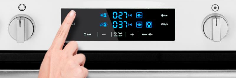 اجاق گاز 5 شعله فردار سفید فول آدرینا مدل SGC5-3122N