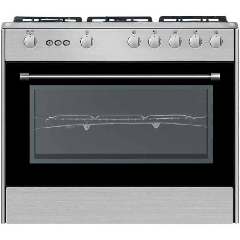 اجاق گاز 5 شعله فر دار استیل رومینا مدل SGC5-1101N