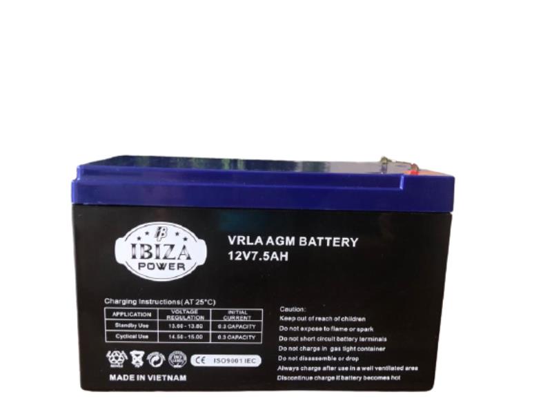 باتری سیلد اسید قابل شارژ 12 ولت 7 آمپرساعت ایبیزا IBIZA POWER