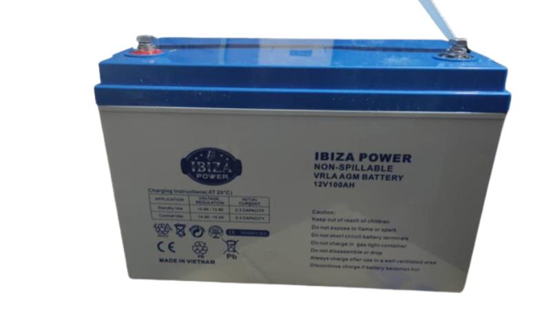 باتری سیلد اسید قابل شارژ 12 ولت 100 آمپرساعت ایبیزا IBIZA POWER