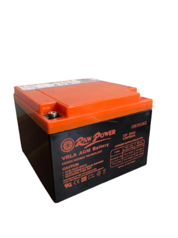 باتری سیلد اسید قابل شارژ 12 ولت 26 آمپرساعت راوپاور RAWPOWER