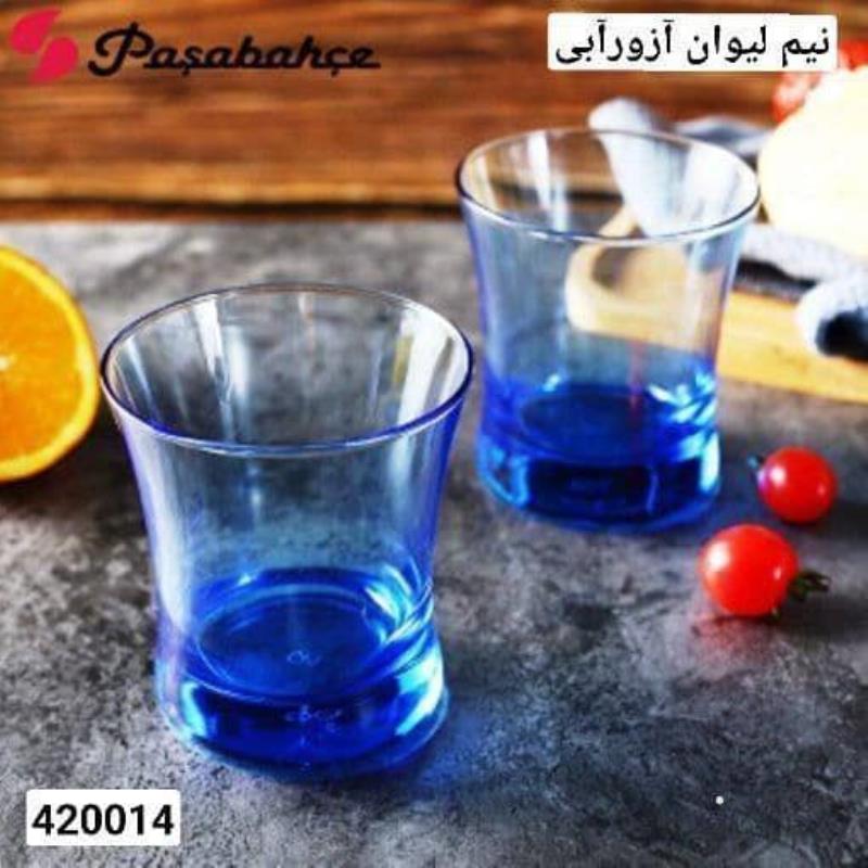 نیم لیوان آزور آبی کد 420014