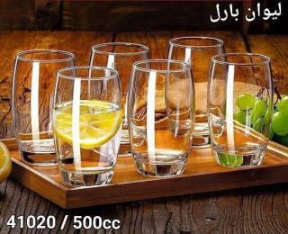 لیوان پاشاباغچه مدل بارل کد 41020 بسته 6 عددی