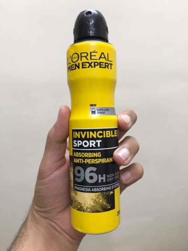 اسپری ضد تعریق مردانه لورآل سریMEN EXPERT مدل INVINCIBLE SPORT