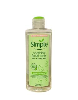 تونر پاک کننده صورت Simple مدل  Soothing حجم 200 میلی لیتر