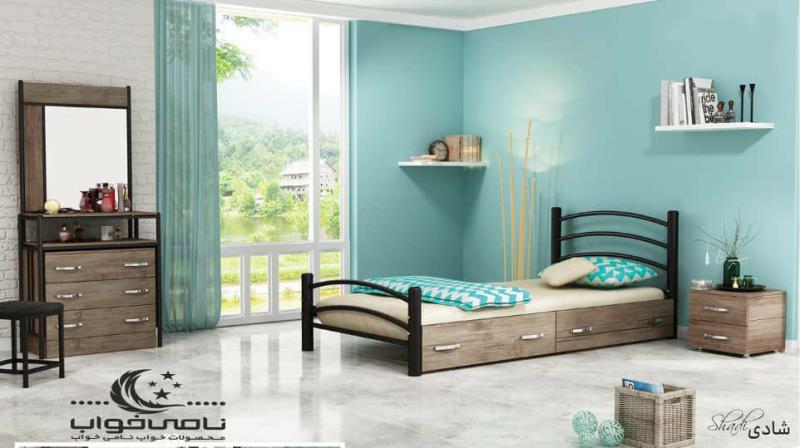 تخت خواب یک نفره مدل شادی