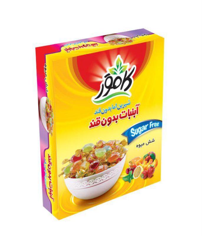 بنبات شش میوه یا آجیلی بدون قند و رژیمی