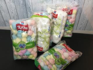 پنبه توپک رنگی رایا بسته 100 عددی