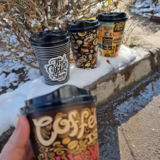 لیوان کافی درب دار 600 میل