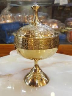 قندان برنجی قلم کاری شده