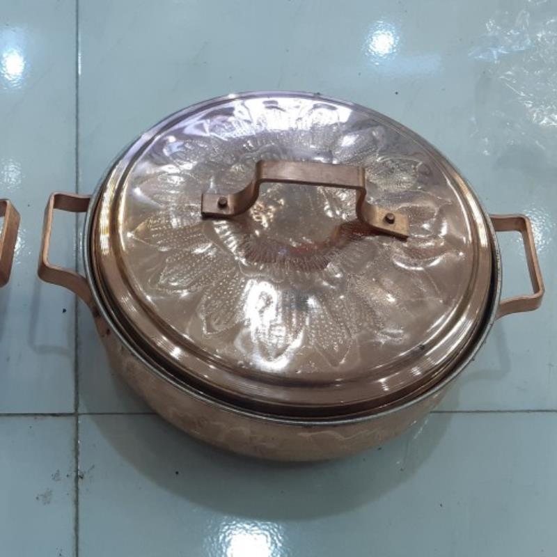 تابه مسی گلدار