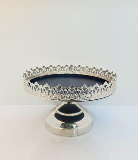 شیرینی خوری ترکیبی نقره ای سرمه ای