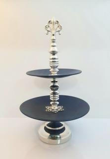 دو طبقه ساده ترکیبی نقره ای سرمه ای