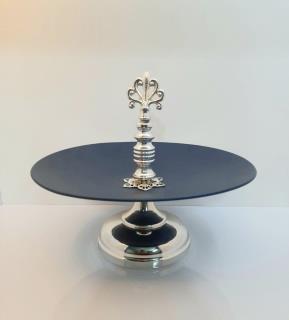 تک پایه ساده ترکیبی نقره ای سرمه ای