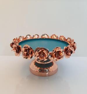 شیرینی خوری ترکیبی مسی فیروزه ای