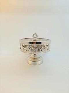 شکلات خوری تک پایه نقره‌ای