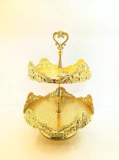 شیرینی خوری دو طبقه طرح تاجی طلایی